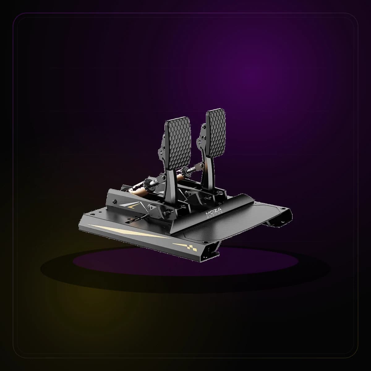 MOZA CRP2 Load Cell Pedals на тёмном фоне CVR Market
