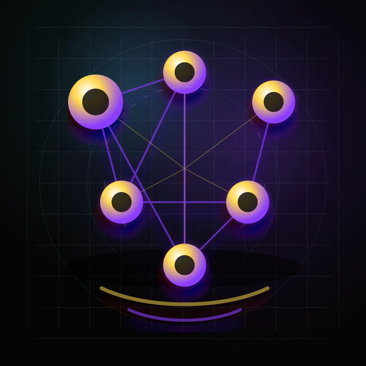 Визуал mesh-сети для VR-клуба CVR Market